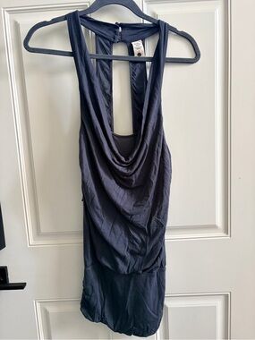 Free People Navy Twisted Strap Tank
